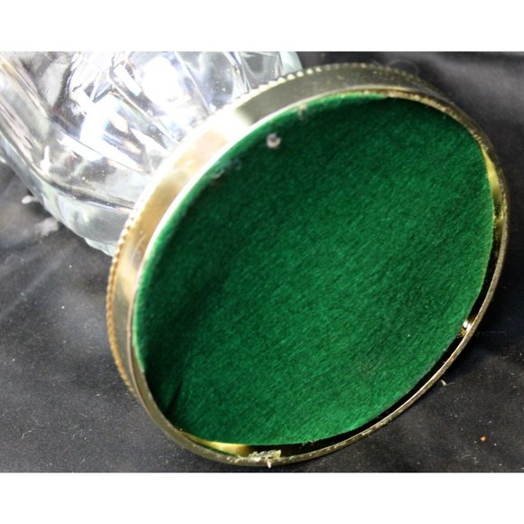 Vtg Frosted Glass Roses Clear Glass 25" Table Lamp No Shade - Picture 11 of 11